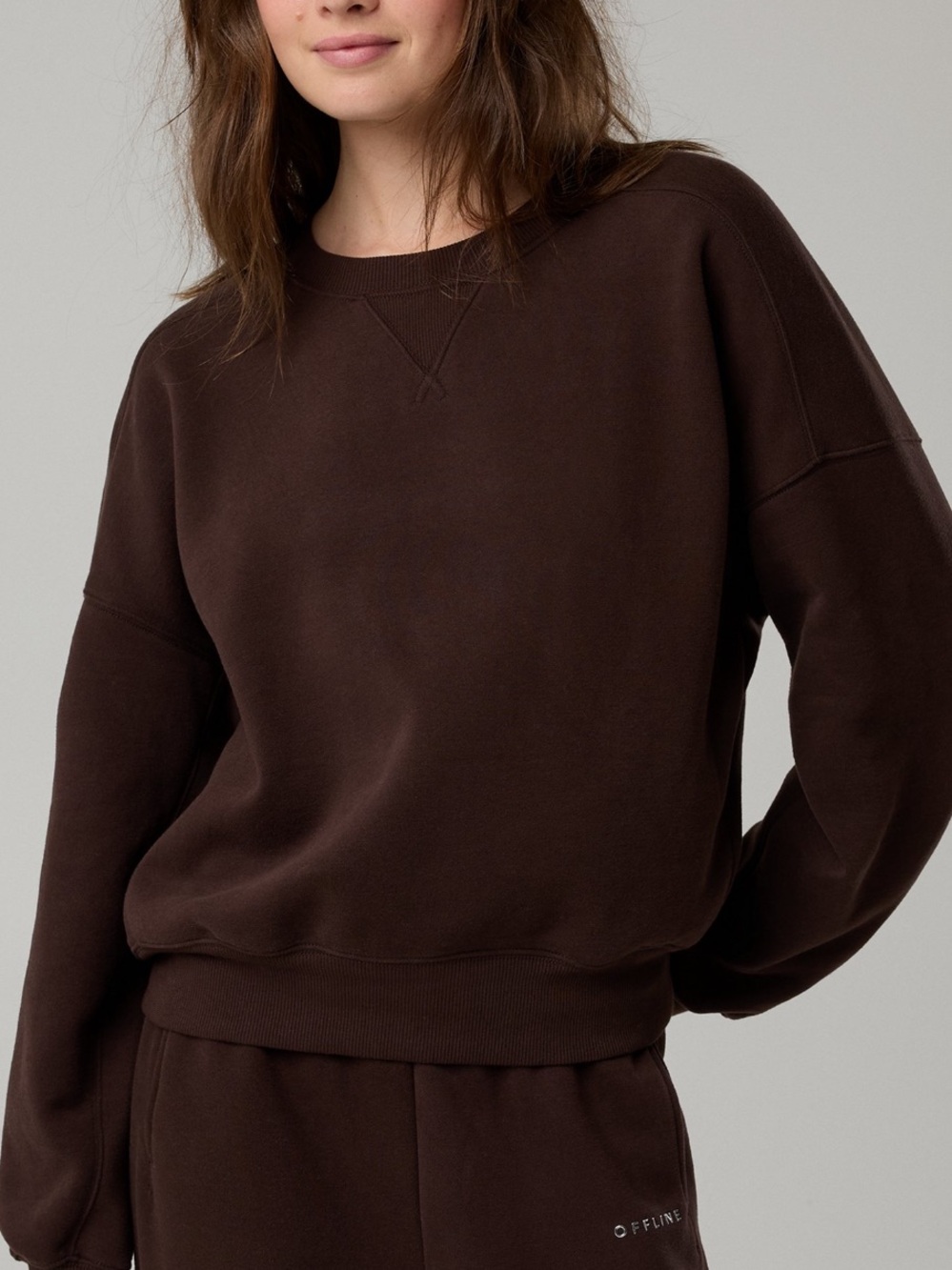 Aerie Cloud Fleece Classic Crewneck Sweatshirt